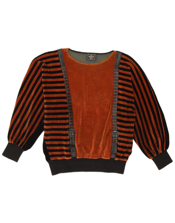 Женский джемпер с вырезом «лодочка» LA MAISON BLU UK 14, средний коричневый в полоску