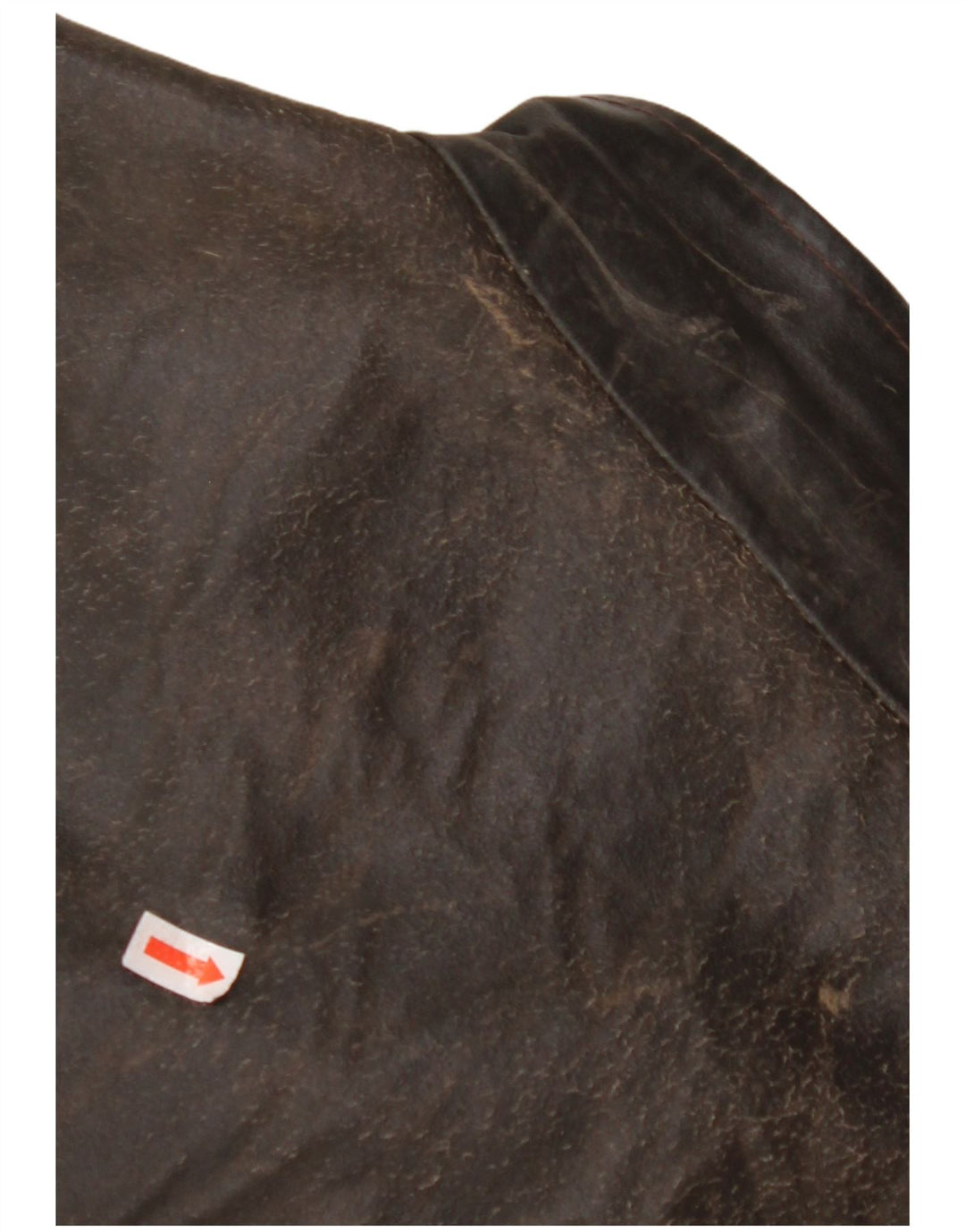 ВИНТАЖНАЯ Женская кожаная куртка с рукавом 3/4 UK 14, кожа среднего коричневого цвета