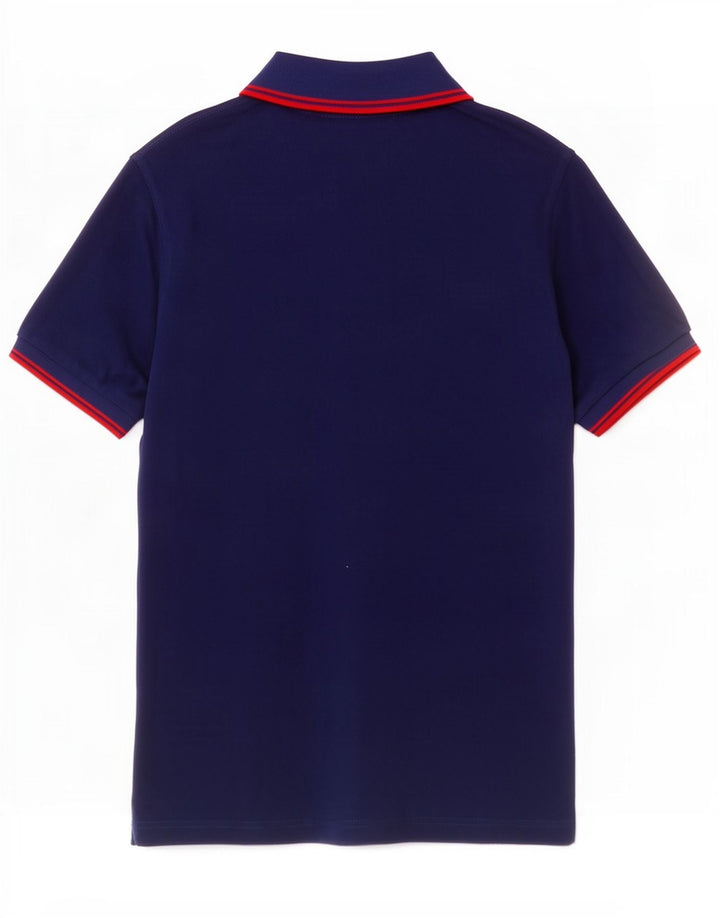 Мужская рубашка-поло приталенного кроя Fred Perry, маленькая, темно-синяя, хлопковая