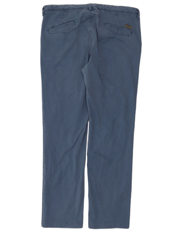 Мужские прямые брюки чинос Hugo Boss EU 56 3XL W38 L32 синие, хлопок