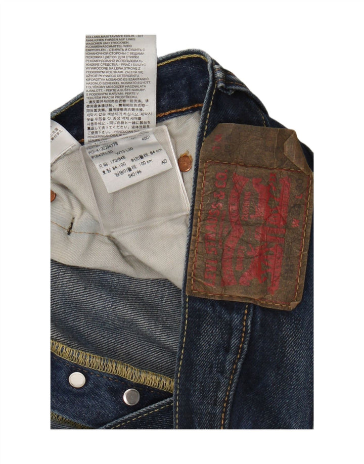 Мужские прямые джинсы Levi's W33 L30 темно-синие, хлопок