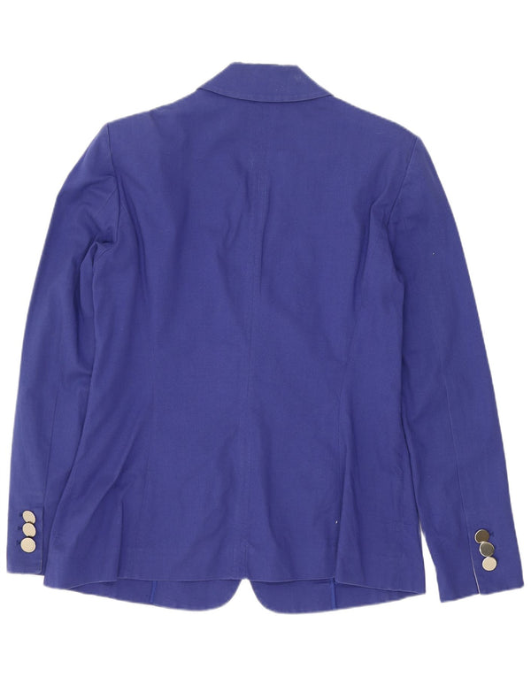 Luisa Spagnoli Womens 2 Button Blazer Jacket IT 44 Medium Blue
