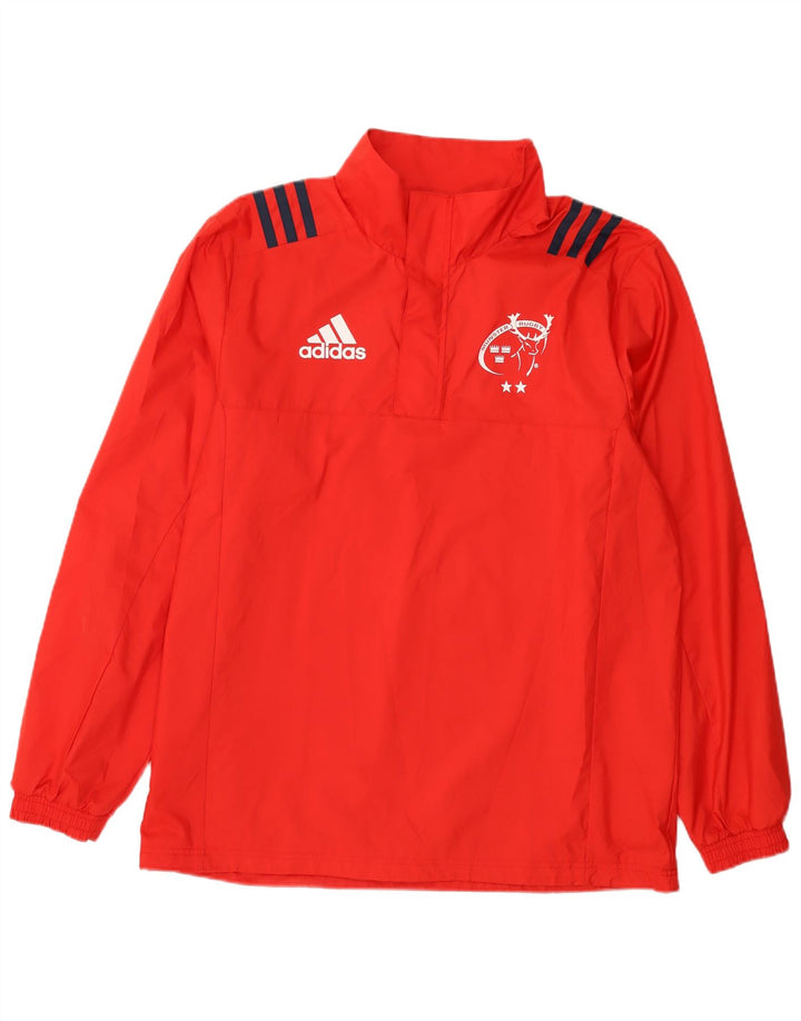 Adidas Mens Munster Rugby Графический пуловер Спортивный костюм Верхняя куртка Большая красная