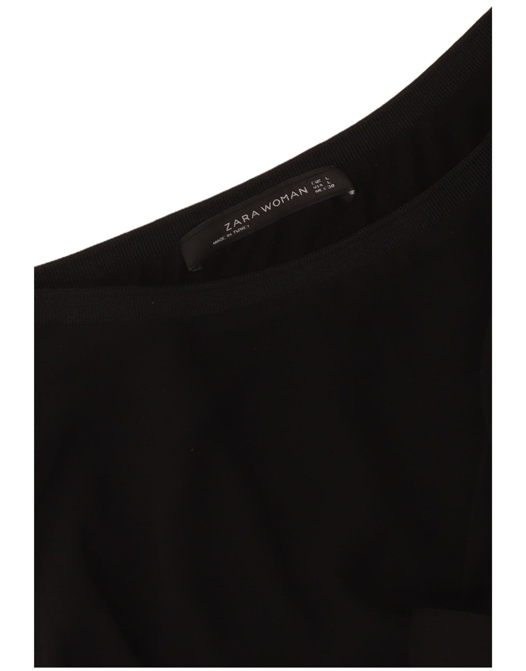 Женская укороченная блузка свободного кроя Zara UK 14, большая черная современная мода