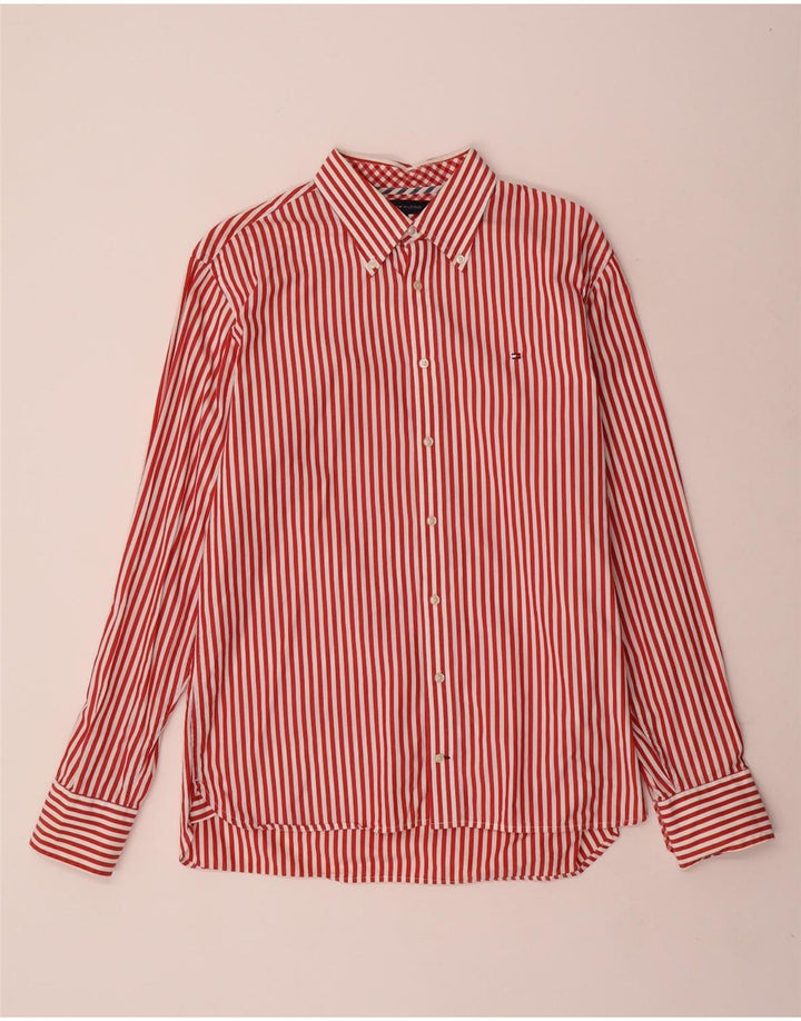 Мужская рубашка Tommy Hilfiger из хлопка в большую красную полоску