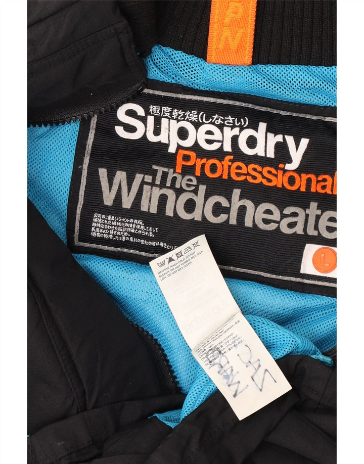Женская ветровка с рисунком Superdry UK 16, большая черная