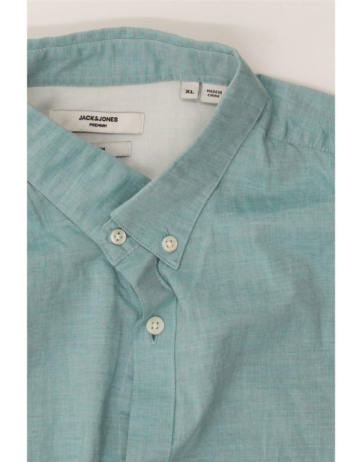 JACK & JONES Mens Slim Shirt XL Blue Cotton Vintage Jack & Jones and Second-Hand Jack & Jones from Messina Hembry 