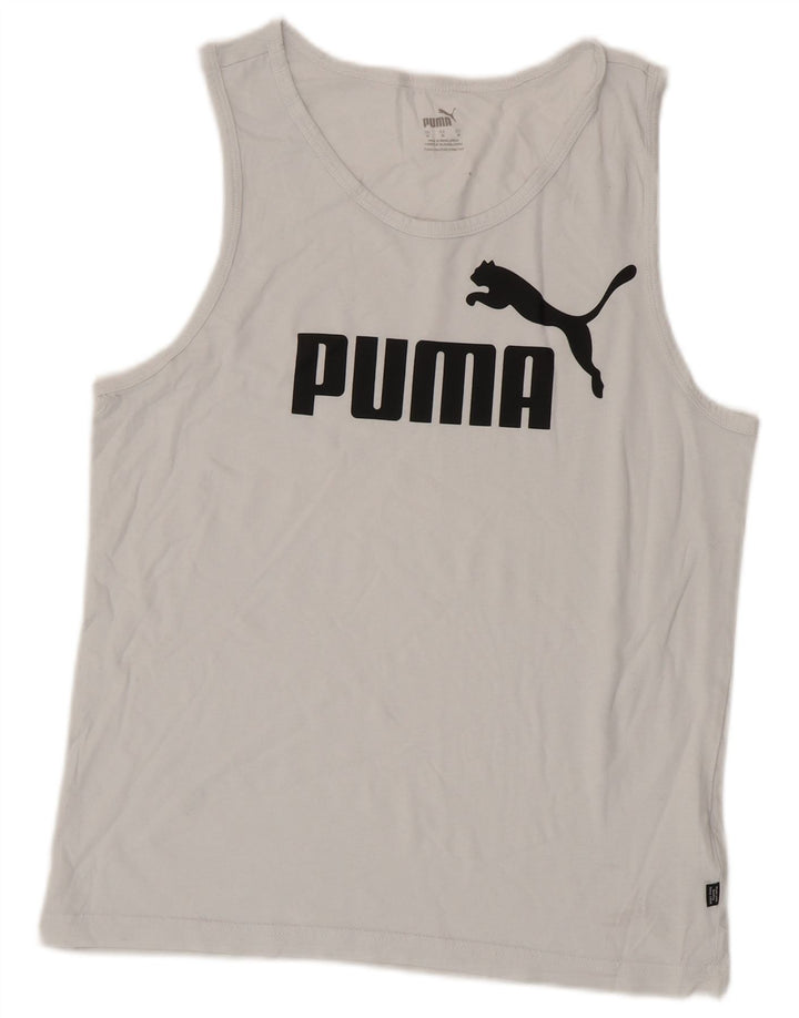 Женский жилет с рисунком Puma UK 14, средний белый хлопок, белый