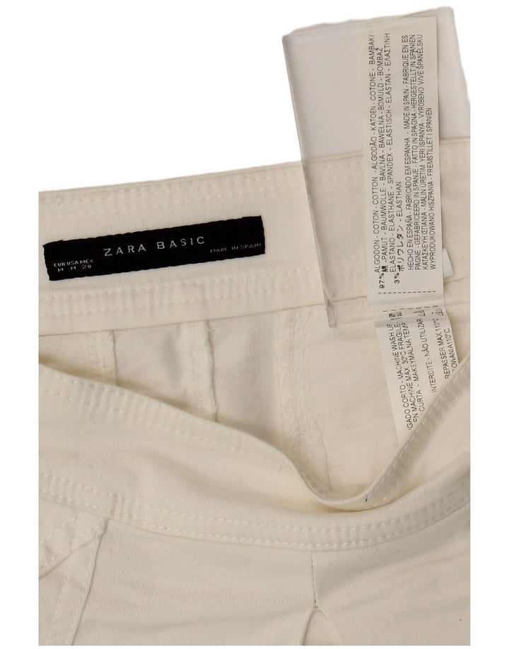 Женская юбка-трапеция Zara Medium W28, белый хлопок