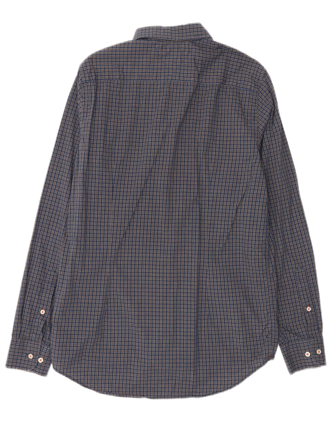 Tommy Hilfiger Мужская рубашка приталенного кроя, большой размер, темно-синяя клетка, хлопок