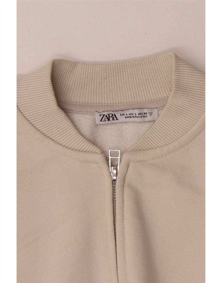 Женский спортивный костюм оверсайз Zara UK 16, большой бежевый