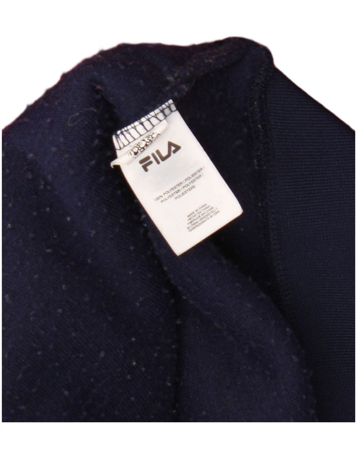 Fila Мужской флисовый джемпер с капюшоном, средний разноцветный, полиэстер с цветными блоками