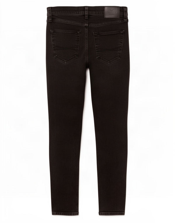Женские потертые джинсы скинни Hollister W28 L30, черный хлопок