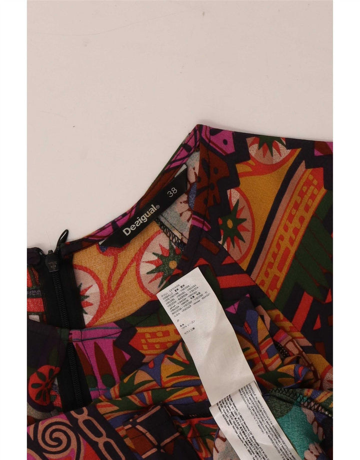 Женское базовое платье Desigual с рукавом 3/4 EU 38, среднее, разноцветное, богемное
