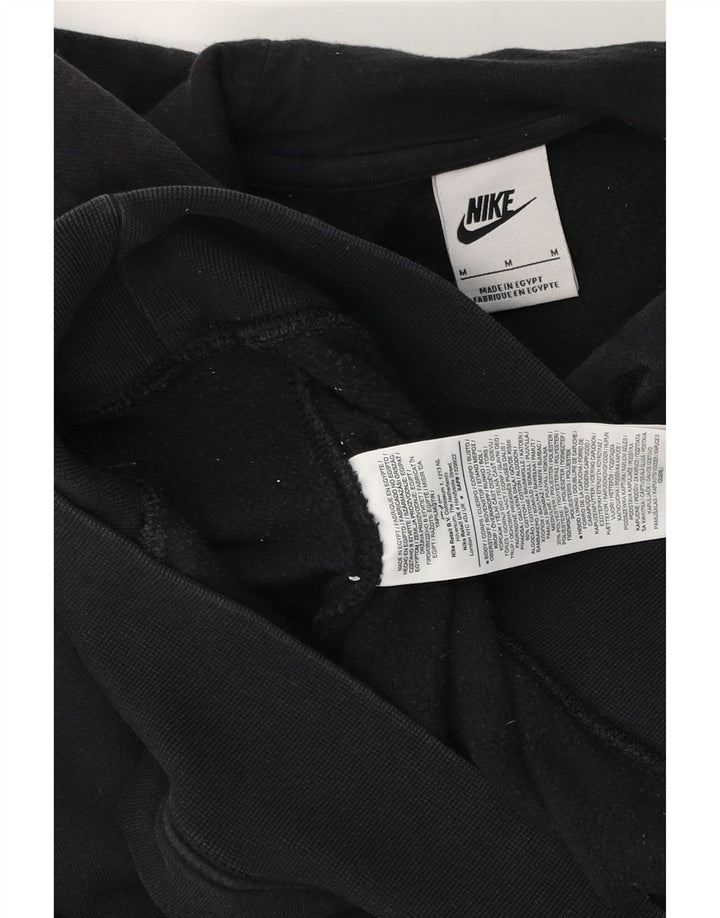 Мужской джемпер с капюшоном с рисунком Nike, средний черный, хлопковый