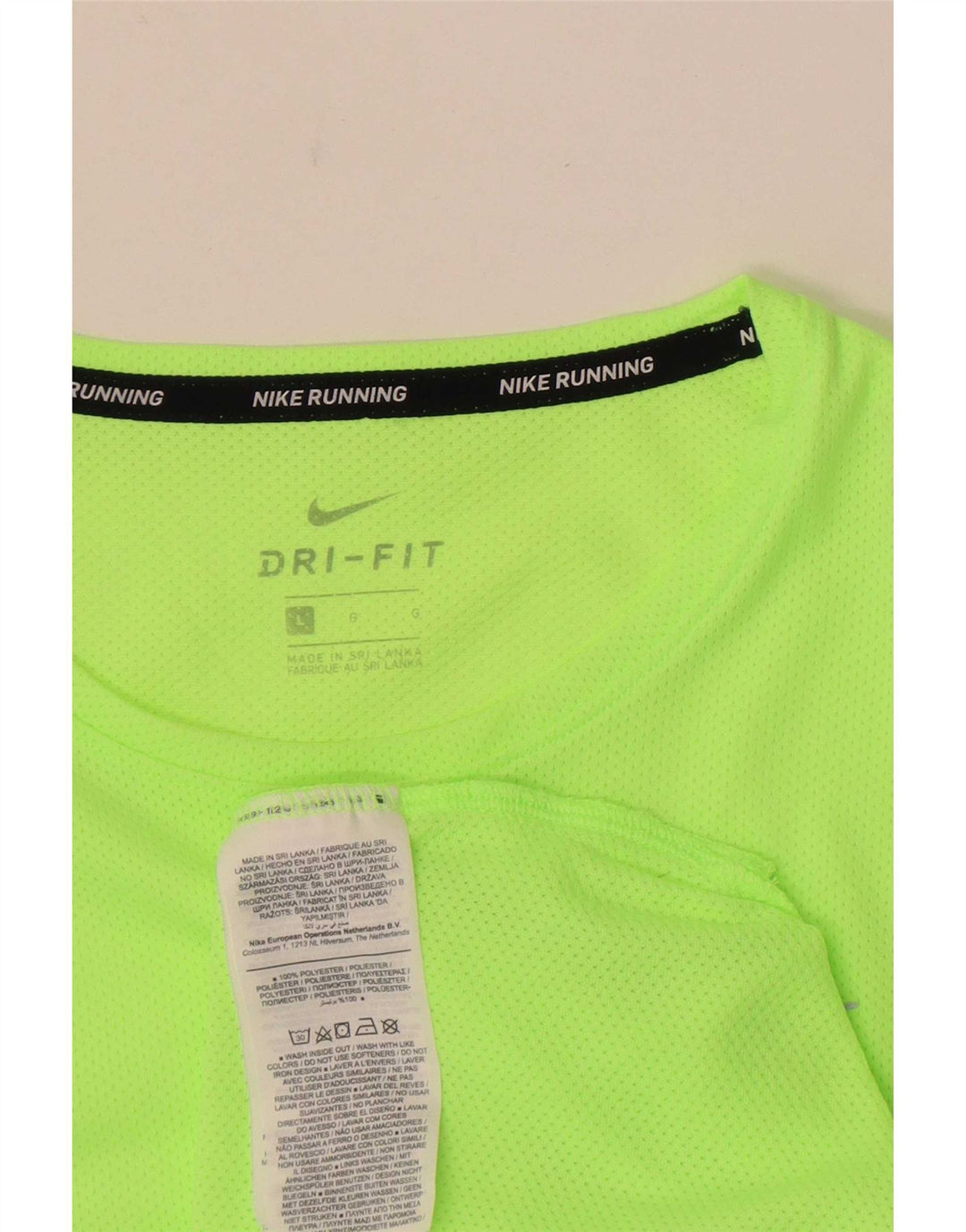 Мужская футболка для бега Nike Dri Fit, большой зеленый полиэстер