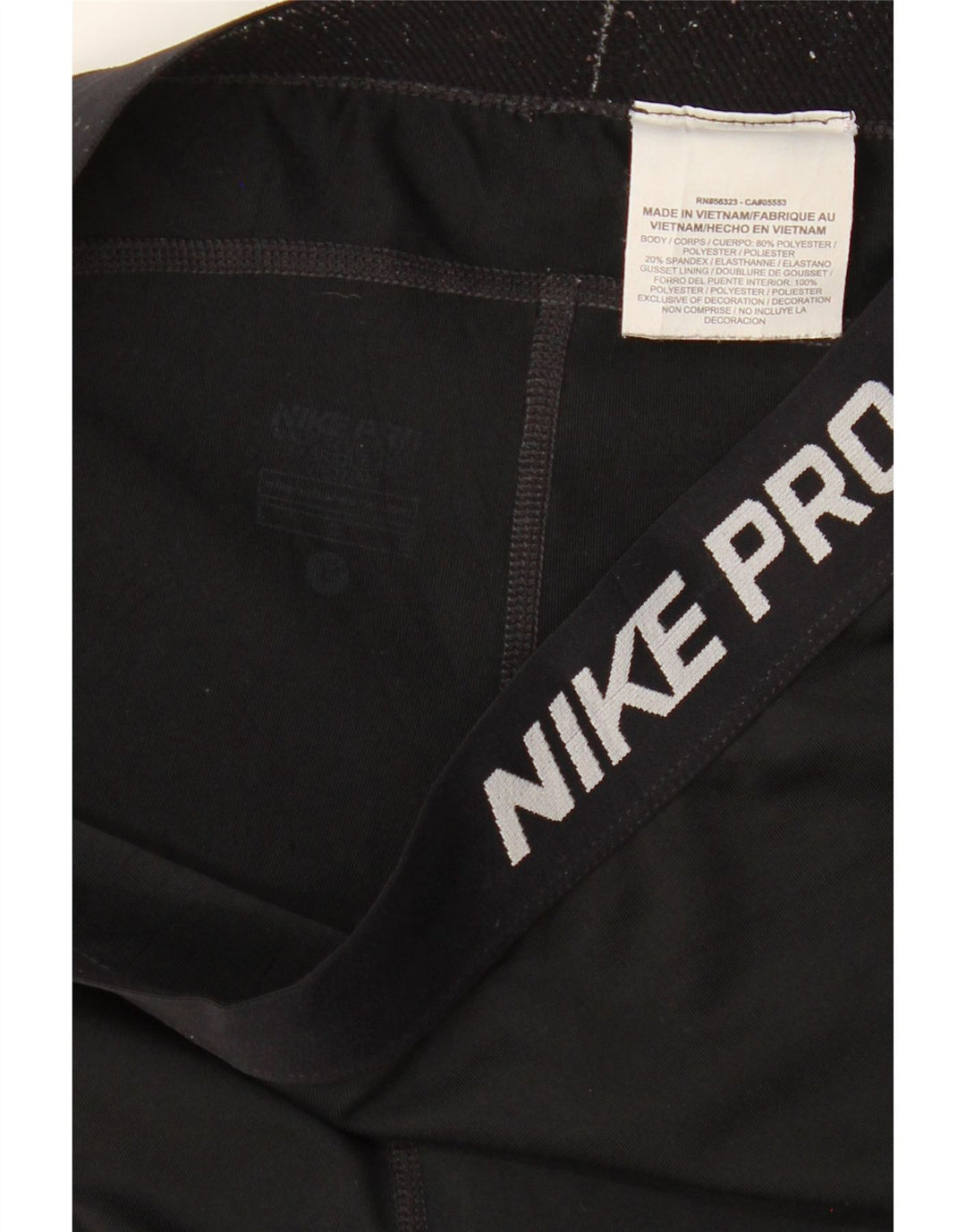 NIKE Womens Graphic Sport Shorts UK 12 Medium  Black Polyester Vintage Nike and Second-Hand Nike from Messina Hembry 