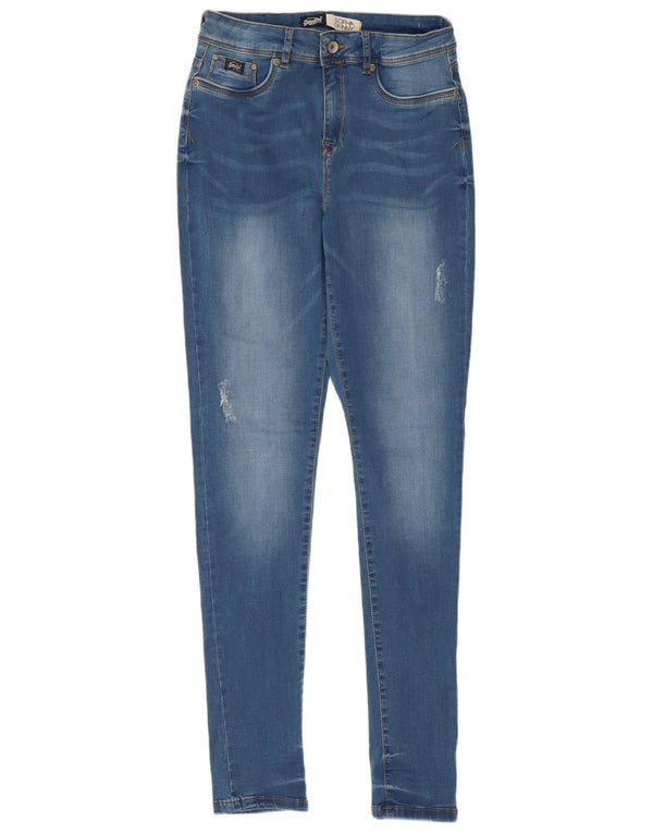 Женские джинсы скинни Superdry Sophia с потертостями UK 12 Medium W28 L32 Синий