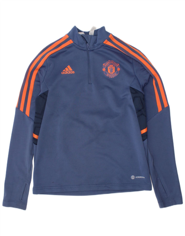 Пуловер спортивный костюм Adidas для мальчиков Manchester United 9-10 лет, синий