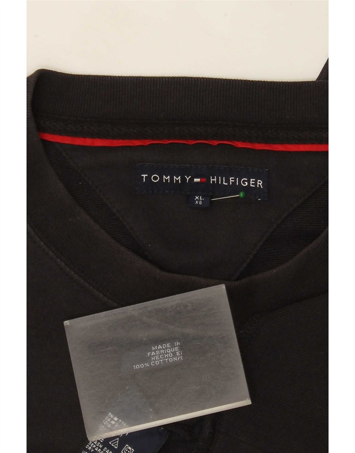 Мужской свитшот Tommy Hilfiger XL, черный хлопок
