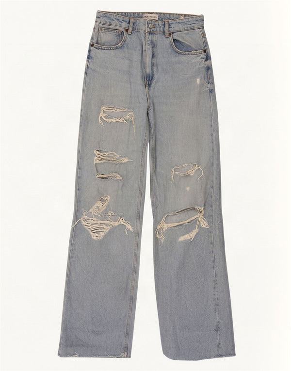 Женские прямые джинсы Zara EU 40 Medium W30 L34, синий хлопок