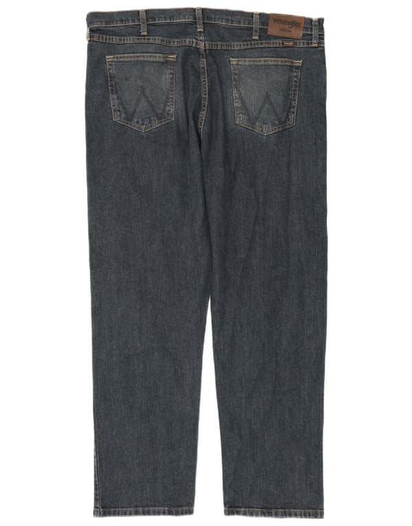 Мужские прямые джинсы Wrangler стандартного кроя W40 L30, синий хлопок