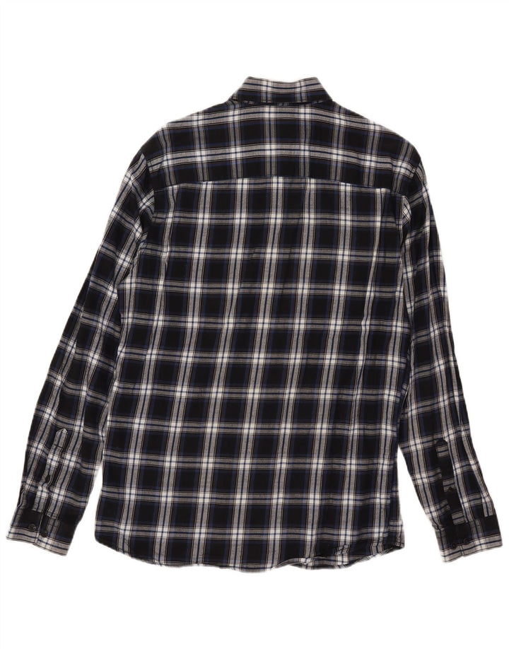 Мужская фланелевая рубашка узкого кроя Jack & Jones, маленькая синяя клетка