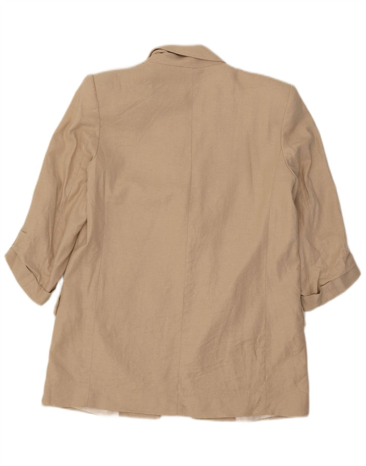 Женский пиджак с открытым рукавом 3/4 Zara UK 12, средний бежевый