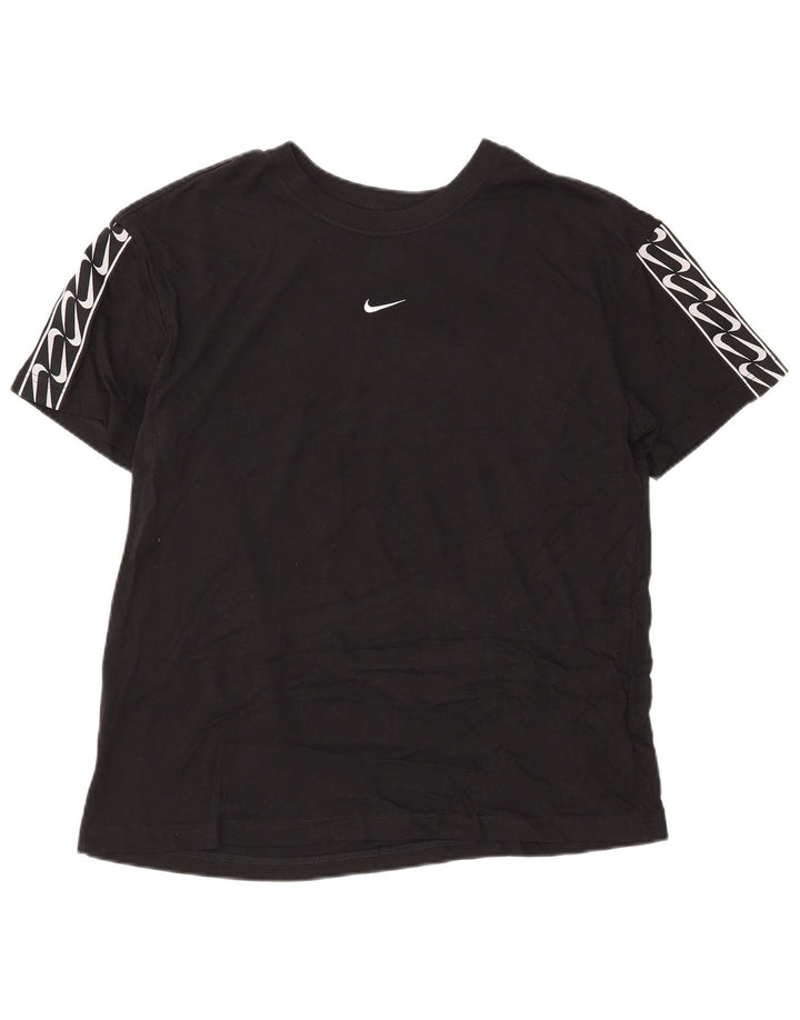 Мужская футболка с графическим рисунком Nike, средний черный хлопок