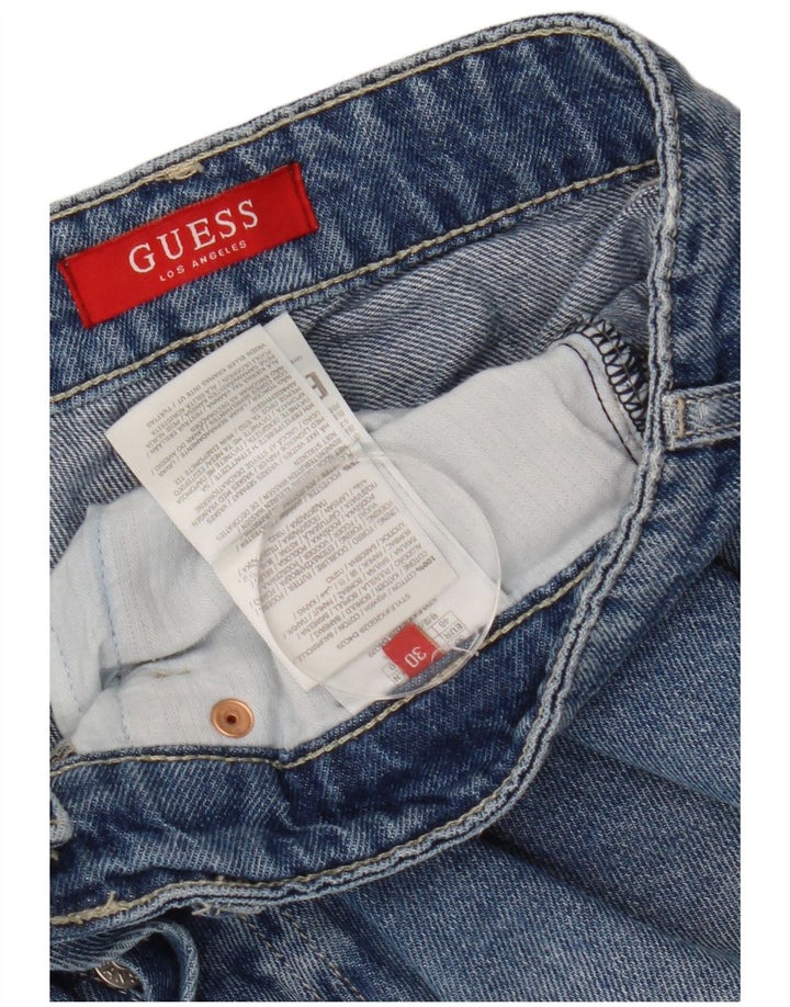 Женские джинсовые шорты Guess W30, средний синий хлопок