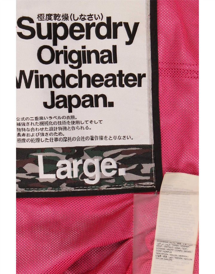 Женская ветровка с капюшоном Superdry UK 16, большая черная