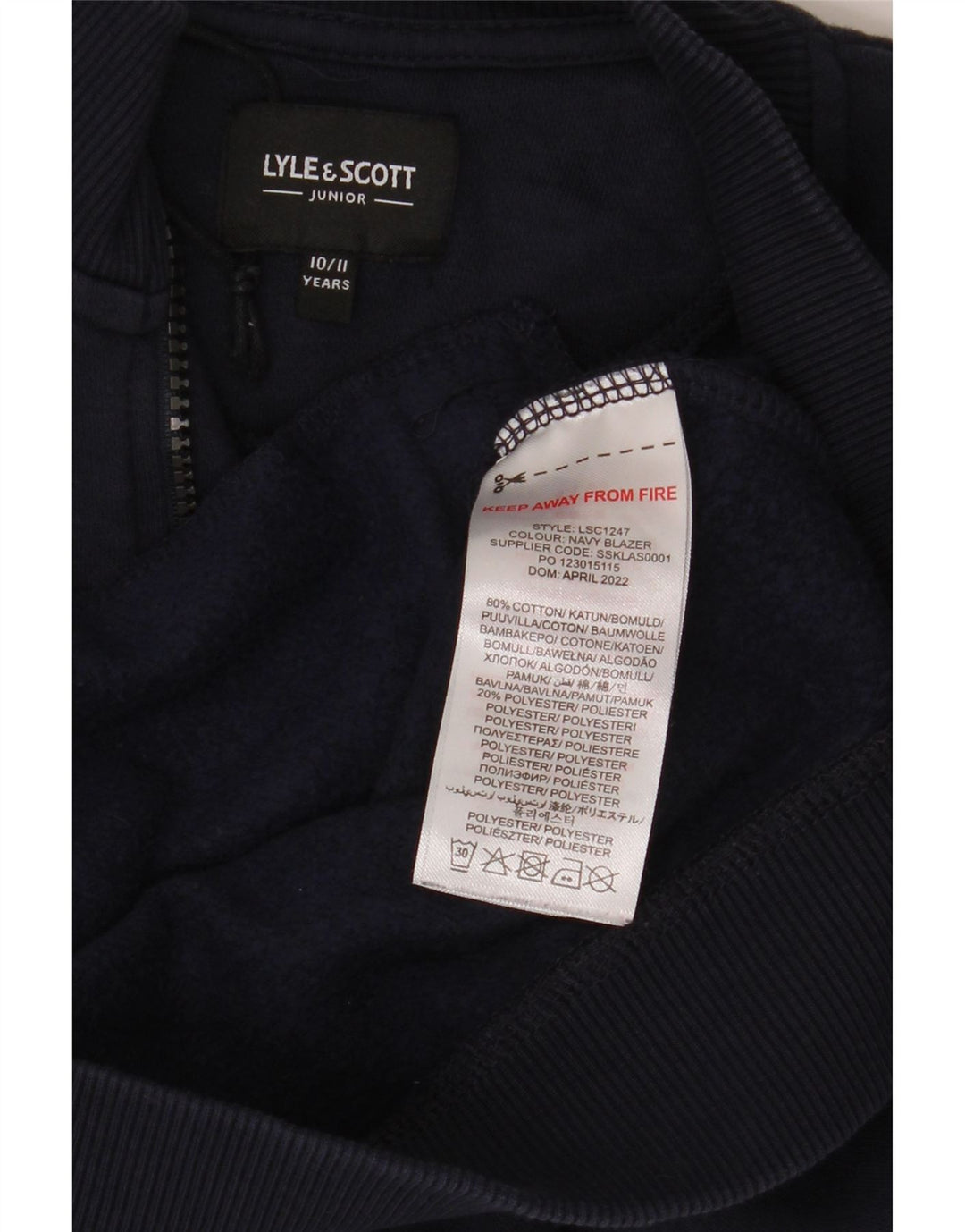 Спортивный костюм Lyle & Scott для мальчиков, верхняя куртка, 10–11 лет, темно-синий, хлопок