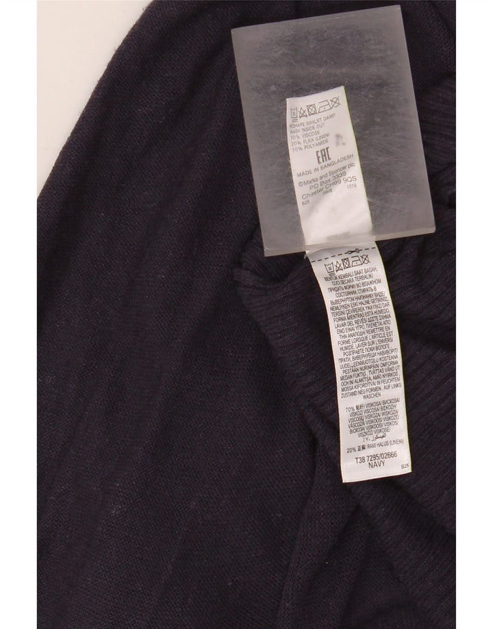 Женский удлиненный кардиган MARKS & SPENCER UK 10, маленький темно-синий