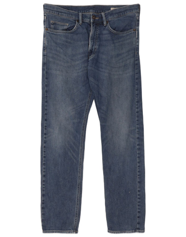 Мужские зауженные джинсы Marks & Spencer W34 L31 синие