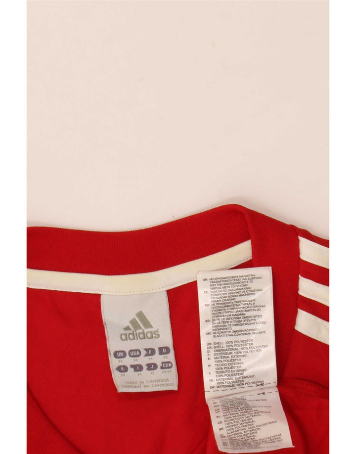 Adidas Мужская футболка Climalite Верх среднего красного цвета из полиэстера