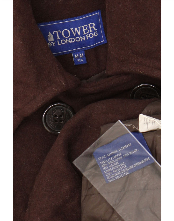 Женское полупальто LONDON FOG UK 14, средний коричневый цвет, шерсть