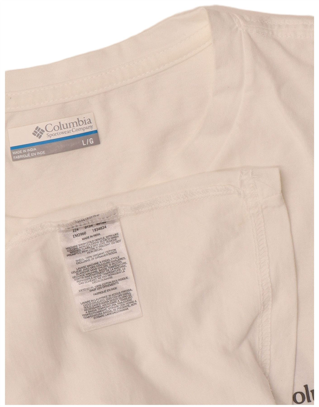 Мужская футболка Columbia с графическим рисунком, большой белый хлопок