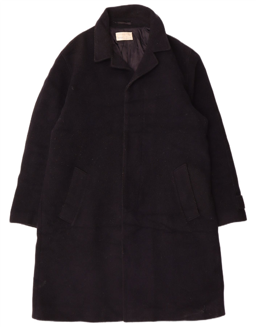 Мужское пальто Zara UK 40, большое темно-синее шерстяное