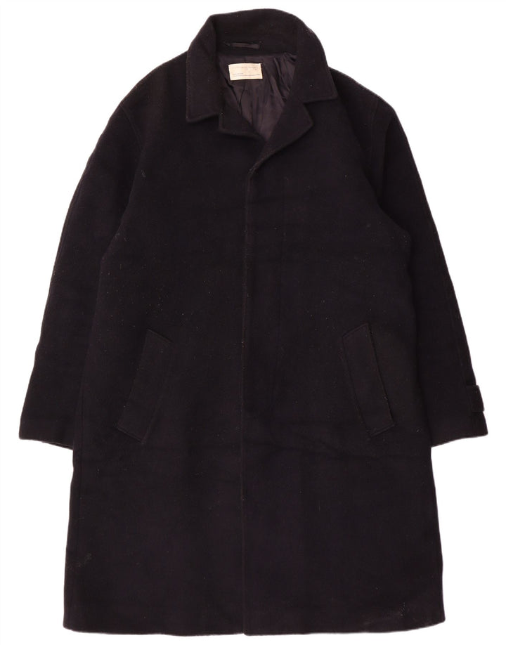 Мужское пальто Zara UK 40, большое темно-синее шерстяное