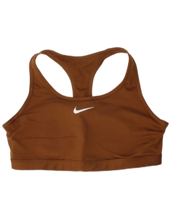 Женский спортивный бюстгальтер с мягкой подкладкой Nike Dri Fit XL, коричневый спортивный