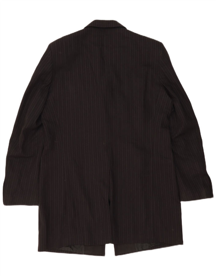 Мужское пальто Dolce & Gabbana UK 42 XL, черное в тонкую полоску