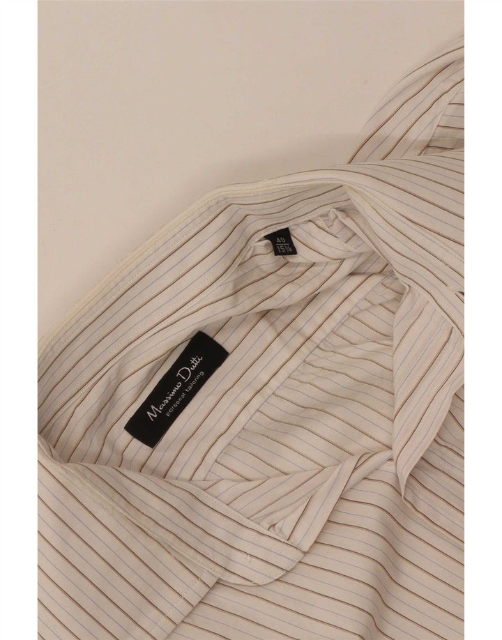 Мужская рубашка Massimo Dutti, размер 40 15 1/2, средняя, белая в полоску