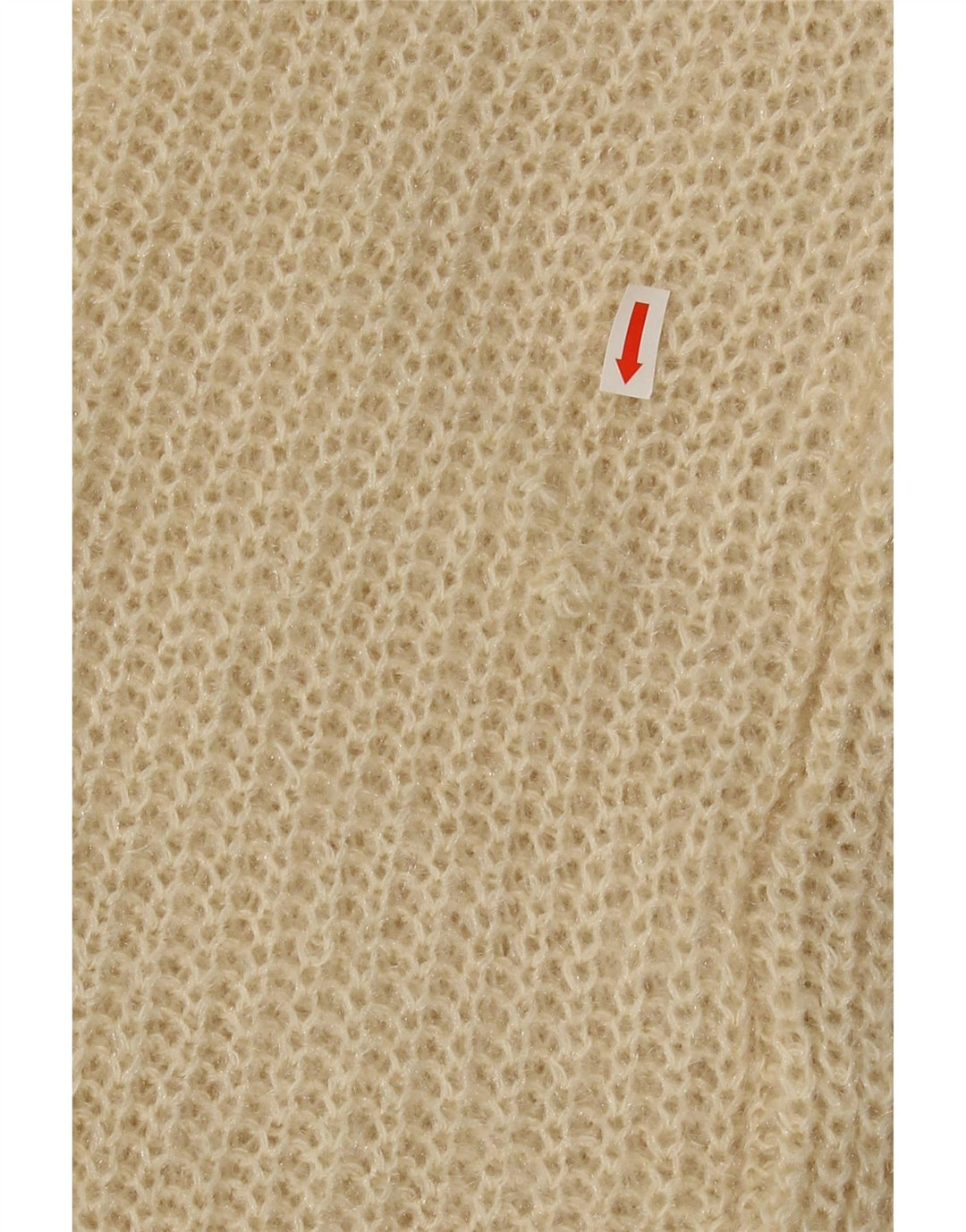 VINTAGE Womens Oversized Longline Open Cardigan Sweater UK 10 Small Beige Vintage Vintage and Second-Hand Vintage from Messina Hembry 