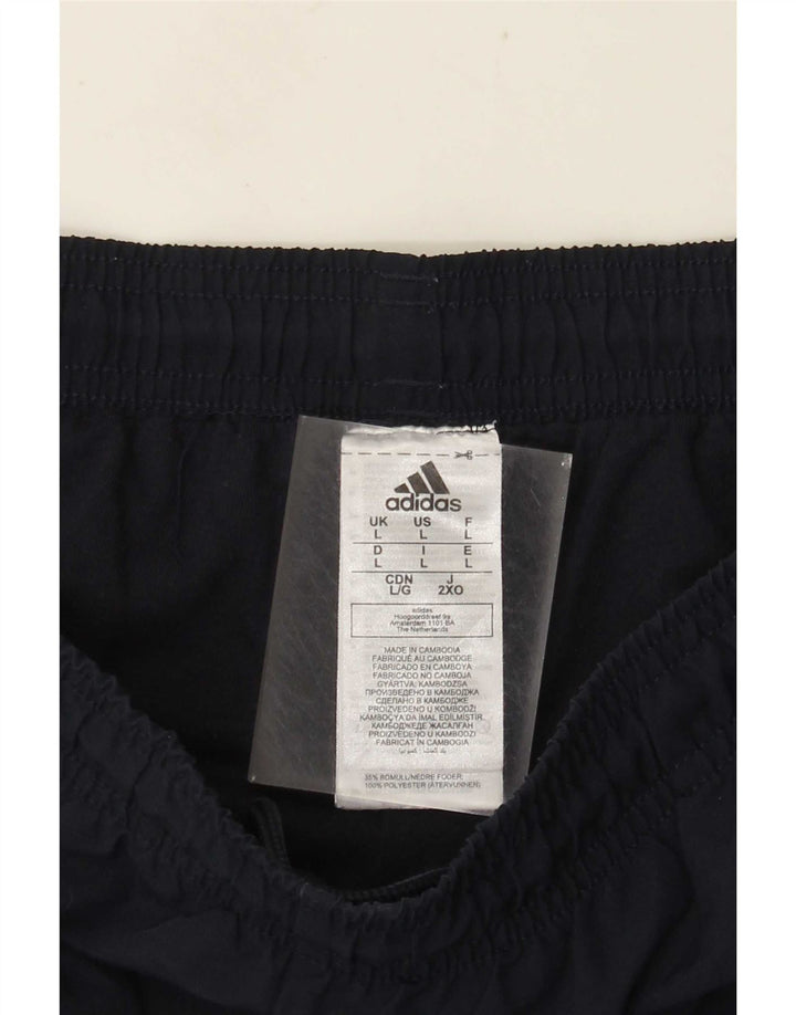 Мужские спортивные брюки Adidas, большие темно-синие, полиэстер