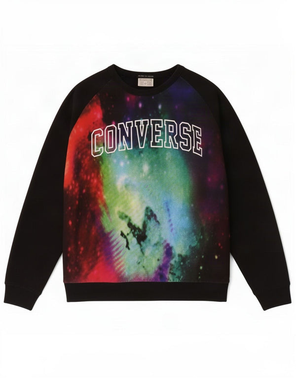 Женский свитер с рисунком Converse 2XL, хлопок, черный