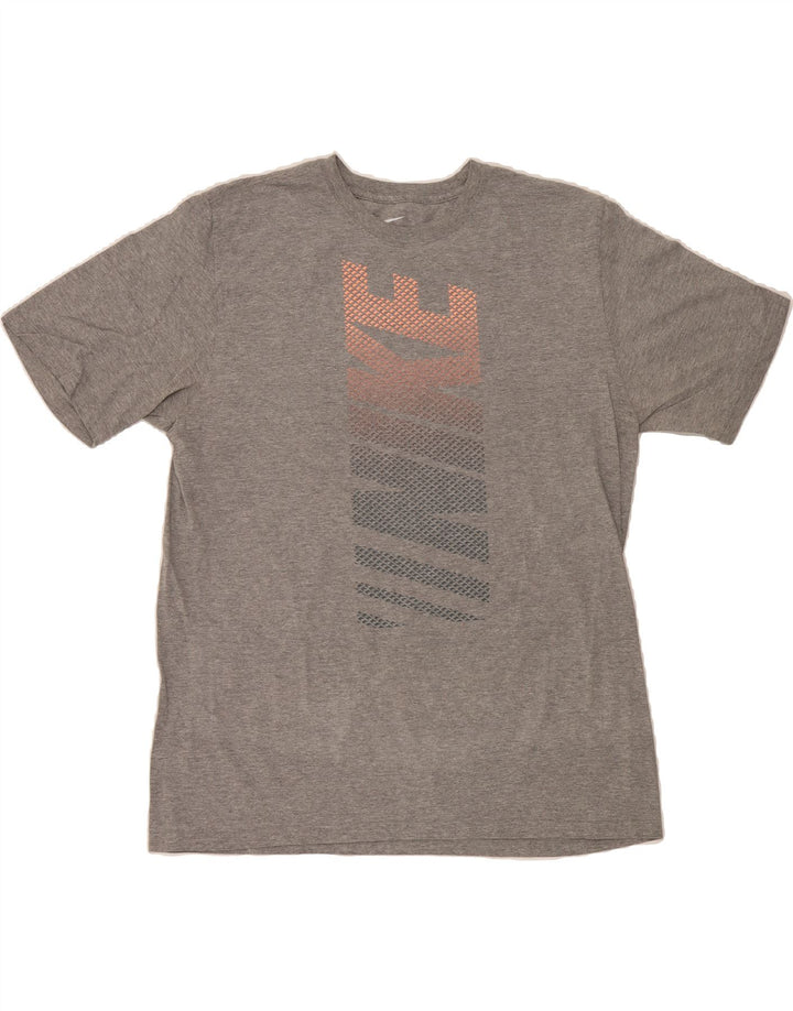 NIKE Mens Regular Fit Graphic T-Shirt Top XL Grey Cotton Vintage Nike and Second-Hand Nike from Messina Hembry 