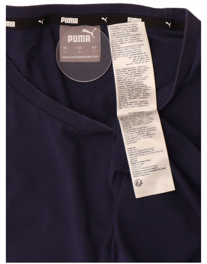 Мужская футболка Puma, большой темно-синий хлопок