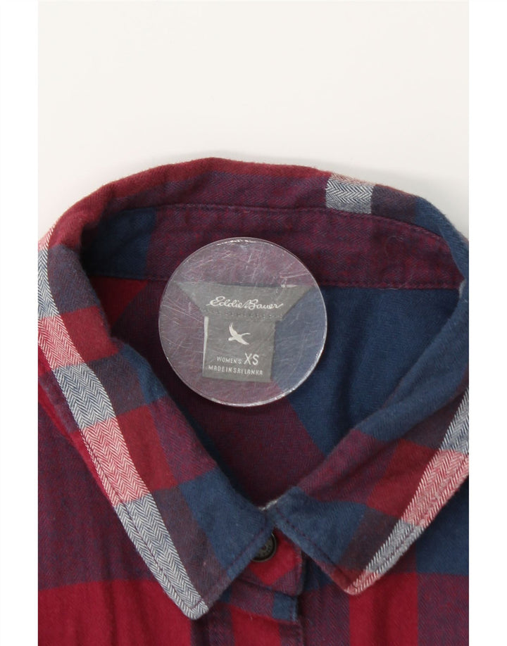 Женская фланелевая рубашка оверсайз EDDIE BAUER UK 6 XS в разноцветную клетку