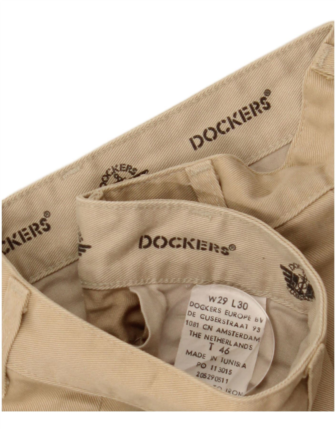 Мужские брюки-чиносы DOCKERS W29 L28 бежевого цвета, хлопок