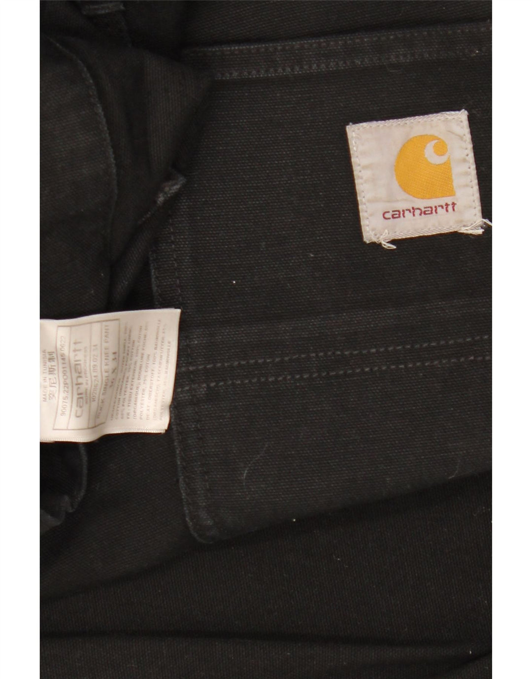 Мужские прямые брюки карго CARHARTT W36 L34, черные, полиэстер